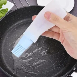 2 st hushållsgrill silikonolja flaska med borste kök bakning grillverktyg blå