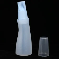 2 st hushållsgrill silikonolja flaska med borste kök bakning grillverktyg blå