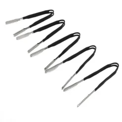 5 st Kökstång i rostfritt stål Non Stick Matlagning Grillning Mattång Anti-Slip Grip Mini Tång 15cm / 5.9in