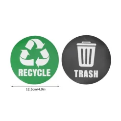 18 st miljöetiketter återvinn skräp dekaler självhäftande vattentät papperskorgdekor