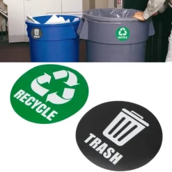 18 st miljöetiketter återvinn skräp dekaler självhäftande vattentät papperskorgdekor