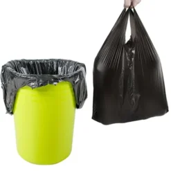 50 st papperskorgspåse svart papperskorgspåse förtjockad PE stor kapacitet västtyp papperskorgsfoder för hemkök kontor