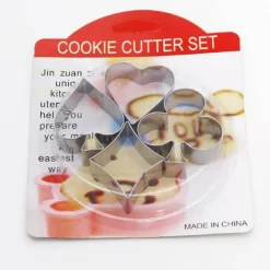 4 st Pepparkaksform Kakform motiv poker kortlek i rostfritt stål