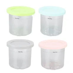 4 st. plastglassburkar, ersättning för Ninja NC299AMZ NC300s-serien Creami-glassmaskiner