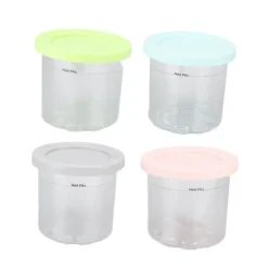 4 st. plastglassburkar, ersättning för Ninja NC299AMZ NC300s-serien Creami-glassmaskiner