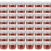 48 st pots med lock i silverfärgad glas 110 ml
