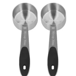 2 st rostfritt stål kaffemåttskopa 1/8 kopp 30 ml mätsked matsked för kaffebönor mjölkpulver te