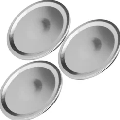 24 st runda delade lock för konservburkar, förvaringslock för vanlig burk med bred öppning (silver 86 mm)