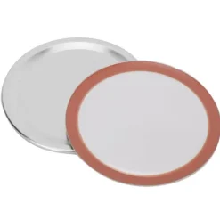 24 st runda delade lock för konservburkar, förvaringslock för vanlig burk med bred öppning (silver 86 mm)