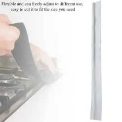 1 st silikon springremsa oljebeständig spis köksbänk lock fyllnadsskydd vit