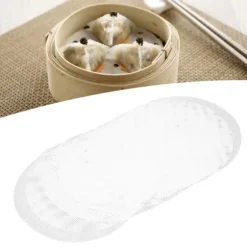 10 st Silikon Steamer Mesh Mat Förhindrar Stick Återanvändbara Klippbara Silikon Steamer Liners för Kök Restaurang 22cm/8.7in