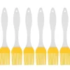 6 st silikonoljeborste livsmedelskvalitet värmebeständig gul köksredskap grill bakborste