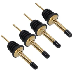 10 st spritpanna i rostfritt stål för vinpanna, barverktyg för bar, hemrestauranger (guld, svart, kort lock)