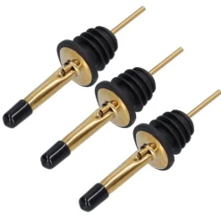 10 st spritpanna i rostfritt stål för vinpanna, barverktyg för bar, hemrestauranger (guld, svart, kort lock)