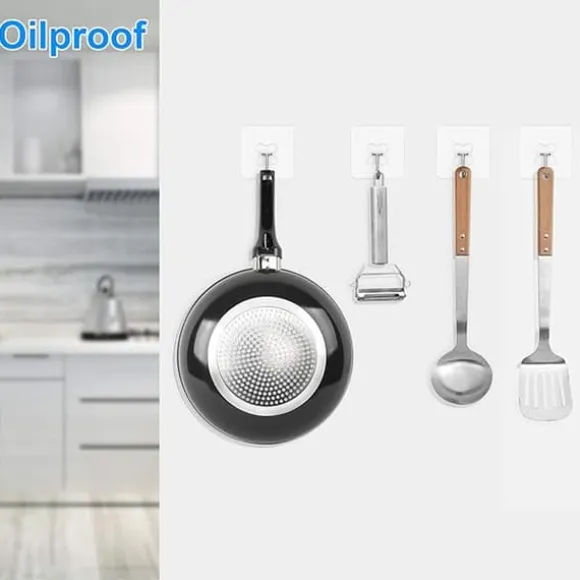 9 st starka självhäftande krokar, självhäftande väggkrokar för att hänga nycklar, handdukar, rockar, skadefria väggfästen för badrum, kök