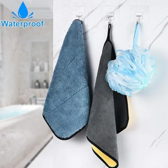 9 st starka självhäftande krokar, självhäftande väggkrokar för att hänga nycklar, handdukar, rockar, skadefria väggfästen för badrum, kök