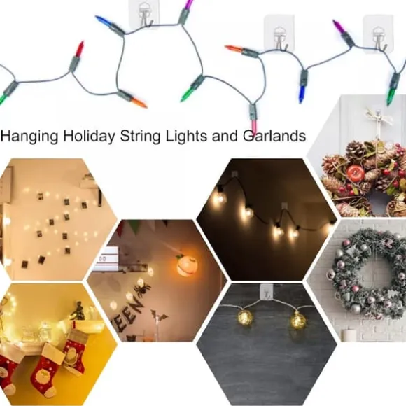 9 st starka självhäftande krokar, självhäftande väggkrokar för att hänga nycklar, handdukar, rockar, skadefria väggfästen för badrum, kök