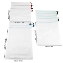 11 st återanvändbara dragskonätpåsar frukt- och grönsakspåsar förvaringsleksaker shoppingpåse