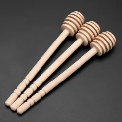 24 st trä honungsdroppar omrörningsstav sylt sirap drizzler stick servering köksredskap prylar (#2)