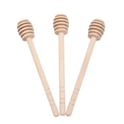 24 st trä honungsdroppar omrörningsstav sylt sirap drizzler stick servering köksredskap prylar (#2)