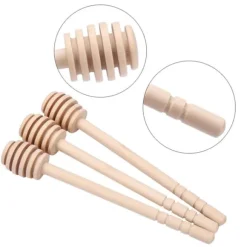 24 st trä honungsdroppar omrörningsstav sylt sirap drizzler stick servering köksredskap prylar (#2)
