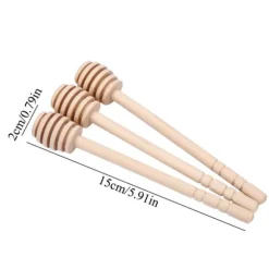 24 st trä honungsdroppar omrörningsstav sylt sirap drizzler stick servering köksredskap prylar (#2)