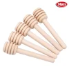 24 st trä honungsdroppspinnar serveringsstav sylt sirap drizzler omrörningsstav köksredskap (8 cm)