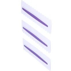 3 st tårtglasyrspatel frostingskrapa kam kantutjämning dekorationsverktyg plast