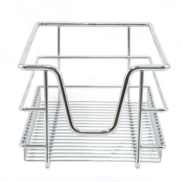 6 st Utdragbara Trådkorgar i Rostfritt Stål - 30 cm (B) med Mjuk Stängning För Skåp och Skafferier Kökslådor Förvaring 430 mm D x 197 mm B x 140 mm H | CDON