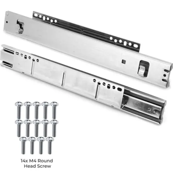 6 st Utdragbara Trådkorgar i Rostfritt Stål - 30 cm (B) med Mjuk Stängning För Skåp och Skafferier Kökslådor Förvaring 430 mm D x 197 mm B x 140 mm H | CDON