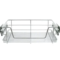 3 st Utdragbara Trådkorgar i Rostfritt Stål - 60 cm (B) med Mjuk Stängning För Skåp och Skafferier Kökslådor Förvaring 430 mm D x 497 mm B x 140 mm H | CDON