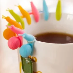 5 st Utsökt snigelhållare silikon tepåse kopp form godis kopp söta färger