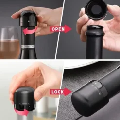 6 st vinflaskpropp Champagnepropp Återanvändbar vinförvaringspropp för vin- och champagneälskare (nr A33