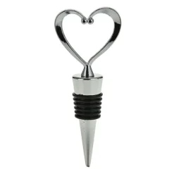 2 st Vinkork i silver - Hjärta