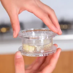 4 st vitlökspress och köttfärskombination för hemmamatlagning, genomskinlig