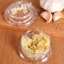 4 st vitlökspress och köttfärskombination för hemmamatlagning, genomskinlig