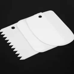 3 st/set Plastgrädde Degskrapa Skär Spatlar för Bakverk Kakdekoration