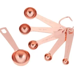 6 st/set rostfritt stål mätskedar torra och flytande ingredienser matlagning bakverktyg