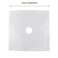 6 st/set återanvändbart skydd i glasfiber för gasspisar, skyddsmatta för köksredskap (silver)