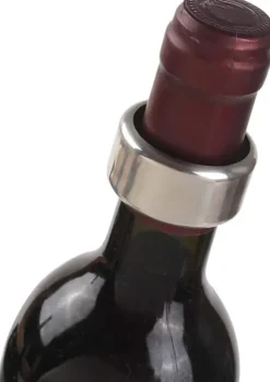 4 stycken dropprings i rostfritt stål, återanvändbar vinflaska, läckagesäker hällanordning, vintillbehör, bar, restaurang, hem