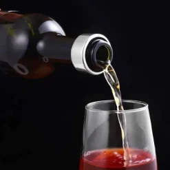 4 stycken dropprings i rostfritt stål, återanvändbar vinflaska, läckagesäker hällanordning, vintillbehör, bar, restaurang, hem