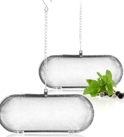 2 tefilter av 304 rostfritt stål, diskmaskinssäker, 11 cm tekanna