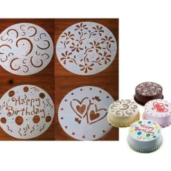 4 tårtschabloner för rund tårta heminredning köksredskap