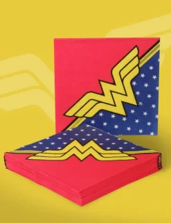 20 Wonder Woman pappersservetter 33 x 33 cm. Size-Unique Model