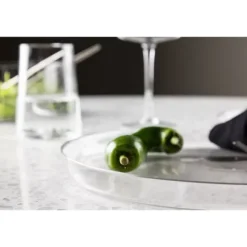 2 x Shine tallrik glas klar.