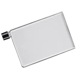 A5 platt vattenflaska Reseflaska Bärbar resemugg Platt sportvattenflaska för sport Camping Gym Fitness Utomhus Vit 350ml