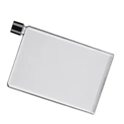 A5 platt vattenflaska Reseflaska Bärbar resemugg Platt sportvattenflaska för sport Camping Gym Fitness Utomhus Vit 350ml