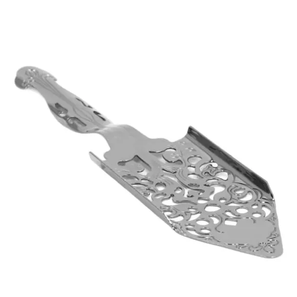 Absintfiltersked Rostfritt stål Ihålig Malört Cocktailsked Sockerbit Filtsked för Bartending Silver