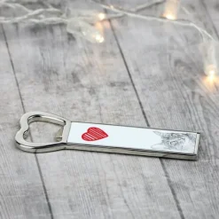 Abyssinian - flasköppnare med en katt, personlig kylöppnare, unik present till en man från Art-Dog