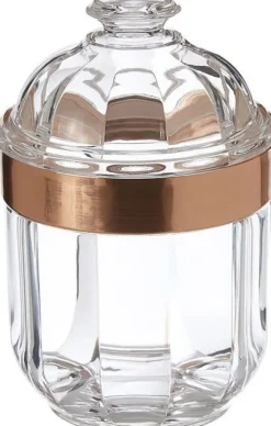 Acryllåda - Premier housewares - 1601669 - Transparent - Roséguld - 10 x 10 x 15 cm